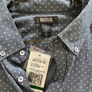 Kenneth Cole polka dot short sleeve button down